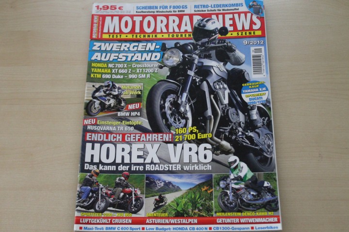 Deckblatt Motorrad News (09/2012)